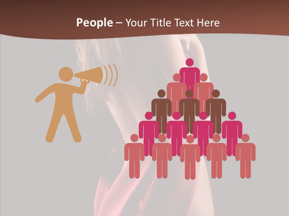 Wrapped Red Model PowerPoint Template