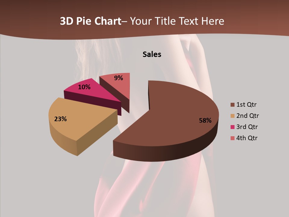 Wrapped Red Model PowerPoint Template