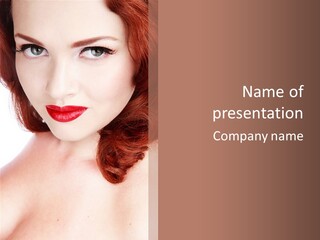 Hot Radiant Posing PowerPoint Template