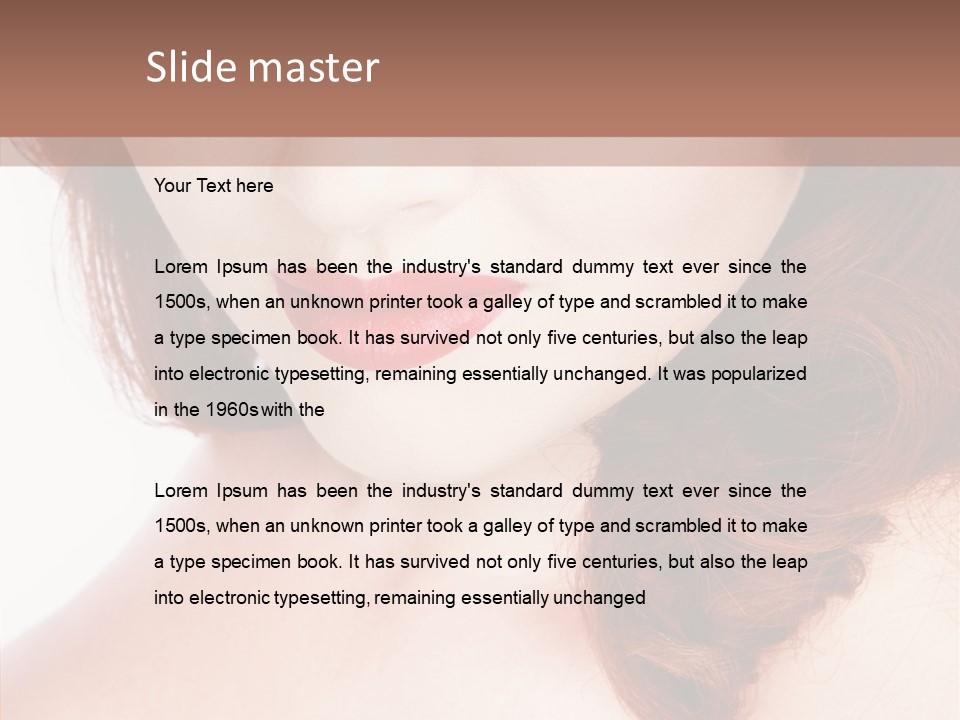 Hot Radiant Posing PowerPoint Template