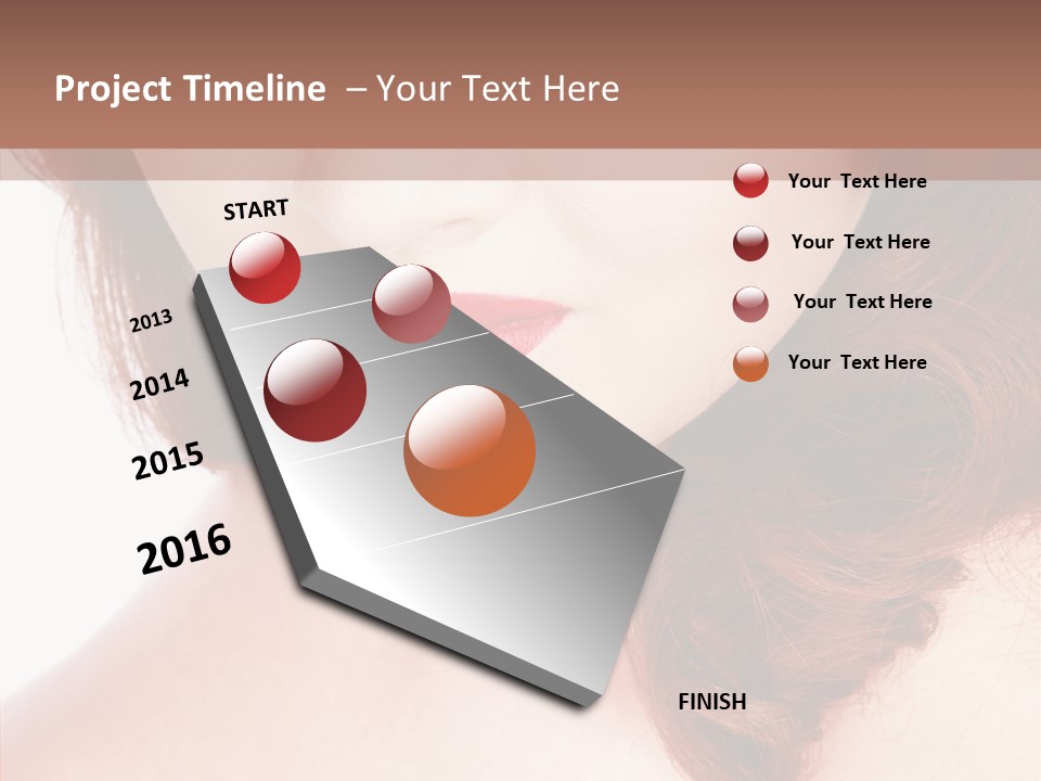 Hot Radiant Posing PowerPoint Template