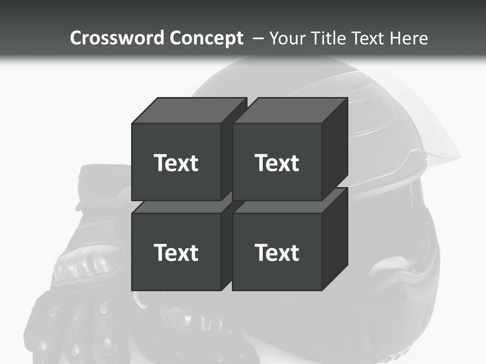 Plastic Helmet Carbon PowerPoint Template