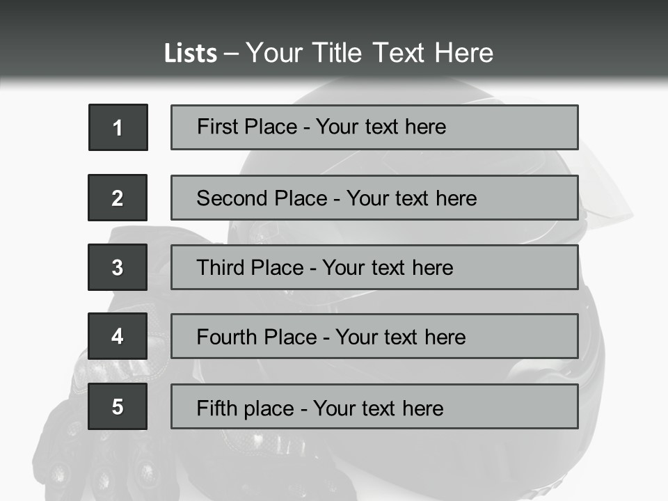Plastic Helmet Carbon PowerPoint Template
