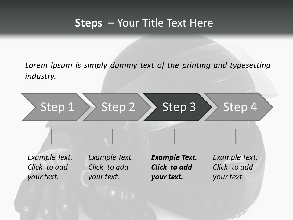 Plastic Helmet Carbon PowerPoint Template