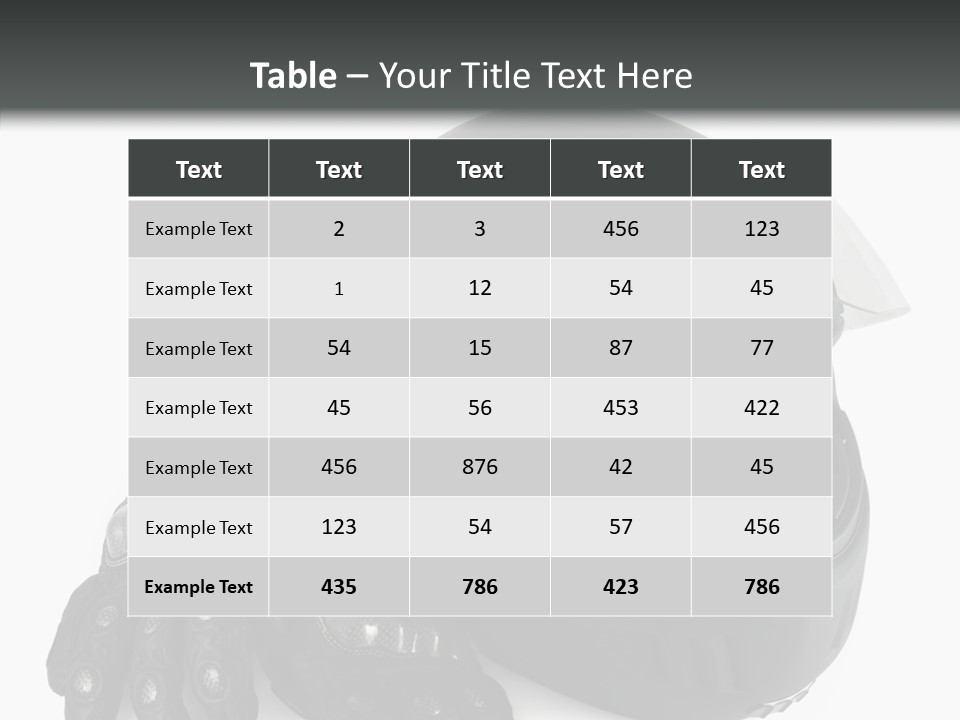 Plastic Helmet Carbon PowerPoint Template