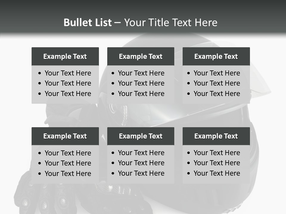 Plastic Helmet Carbon PowerPoint Template