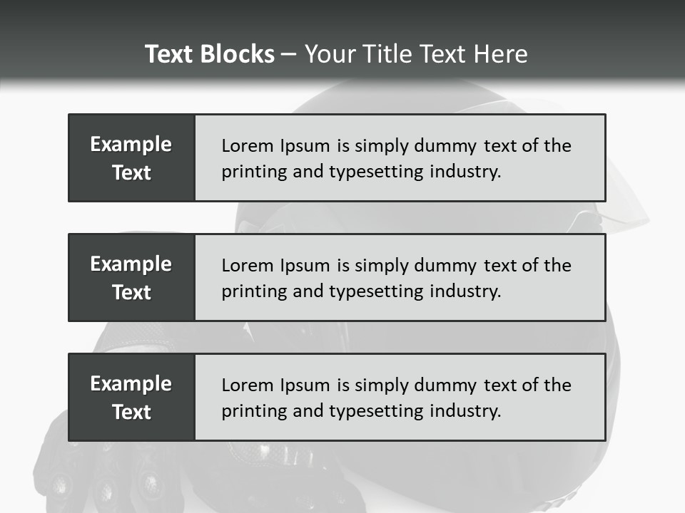 Plastic Helmet Carbon PowerPoint Template