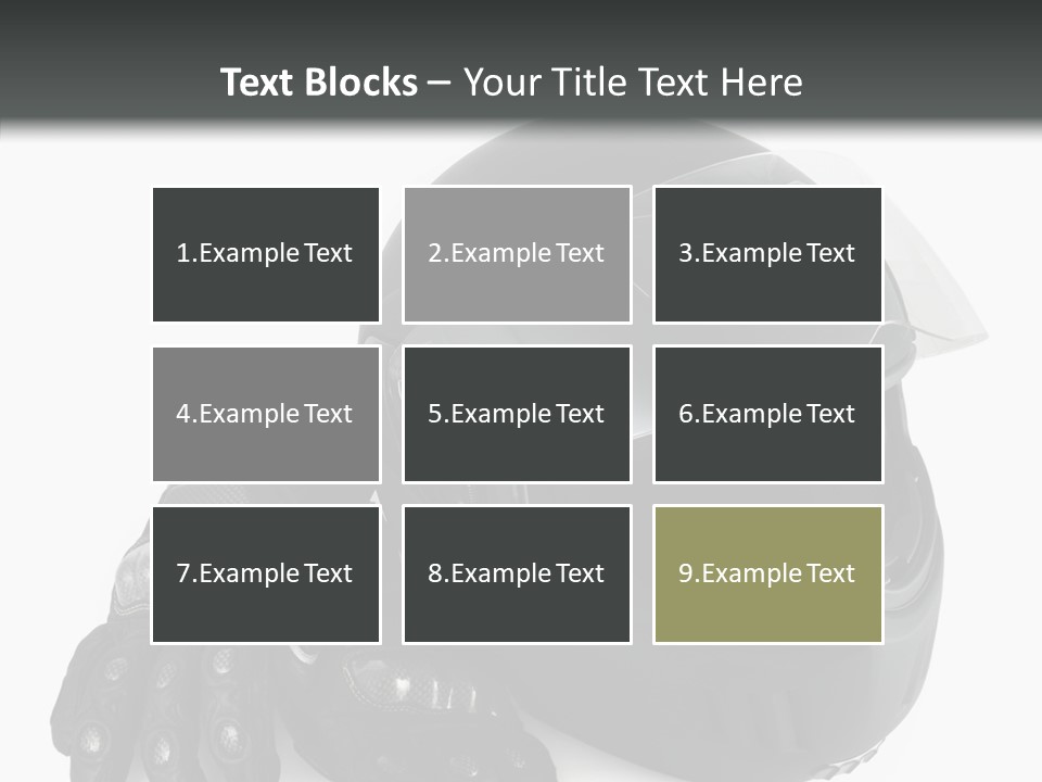 Plastic Helmet Carbon PowerPoint Template