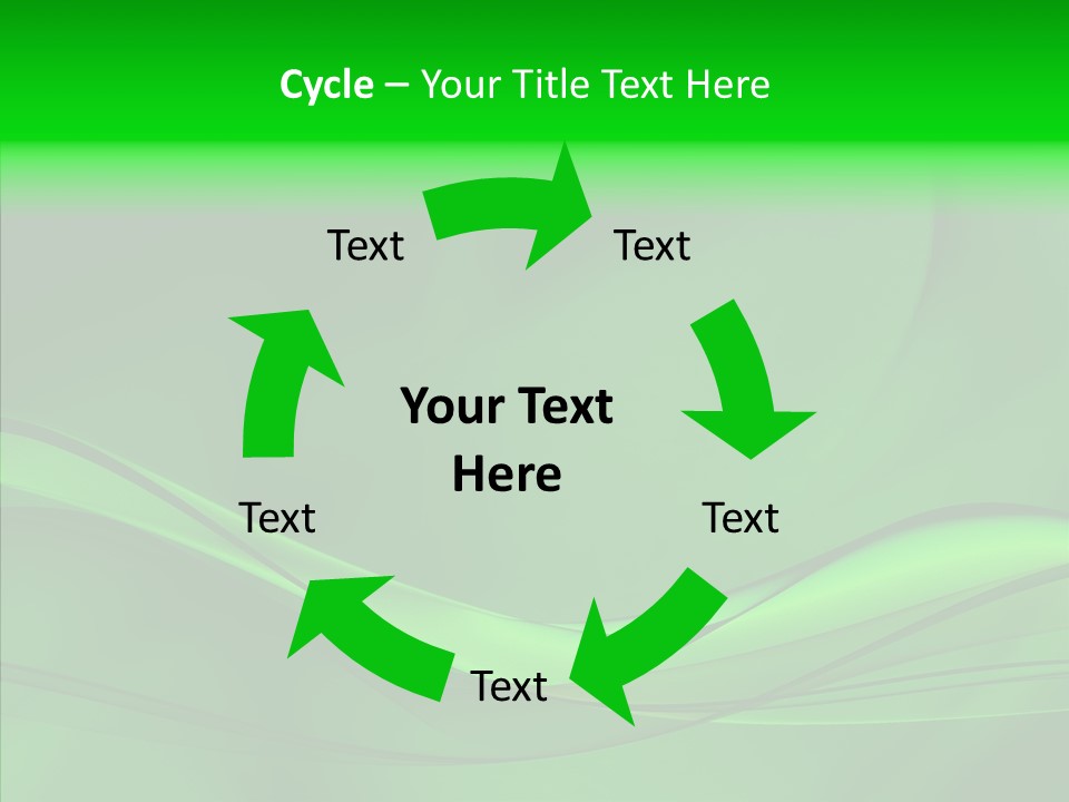 Three Dimensional Power Swirl PowerPoint Template