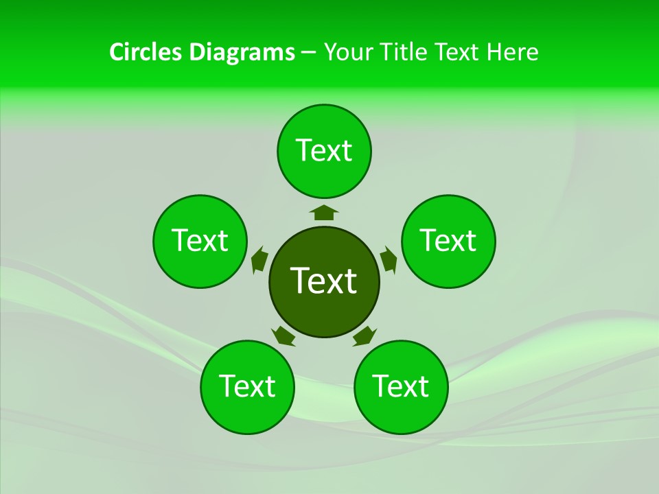 Three Dimensional Power Swirl PowerPoint Template