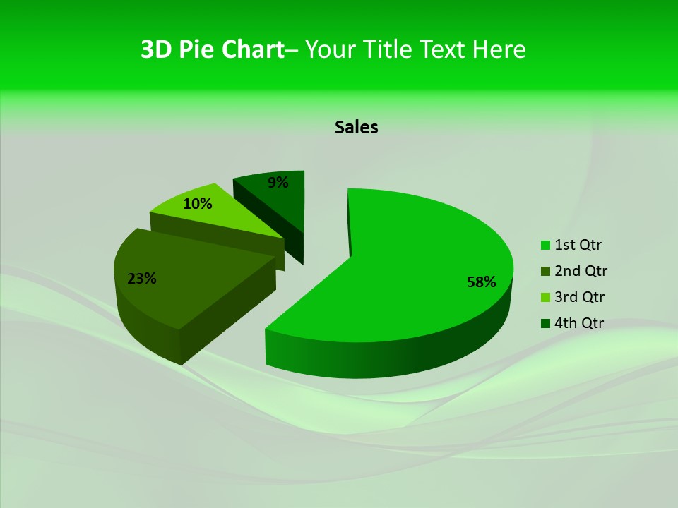 Three Dimensional Power Swirl PowerPoint Template