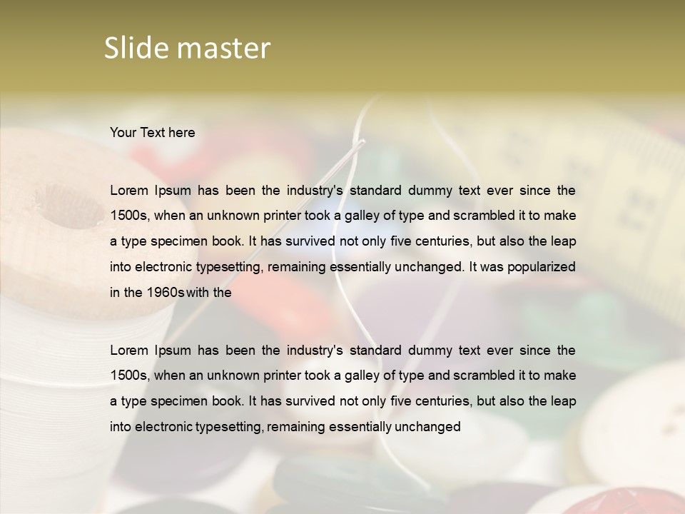 Textiles Craft Thread PowerPoint Template