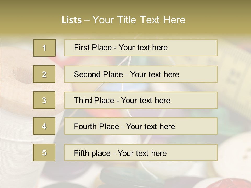 Textiles Craft Thread PowerPoint Template
