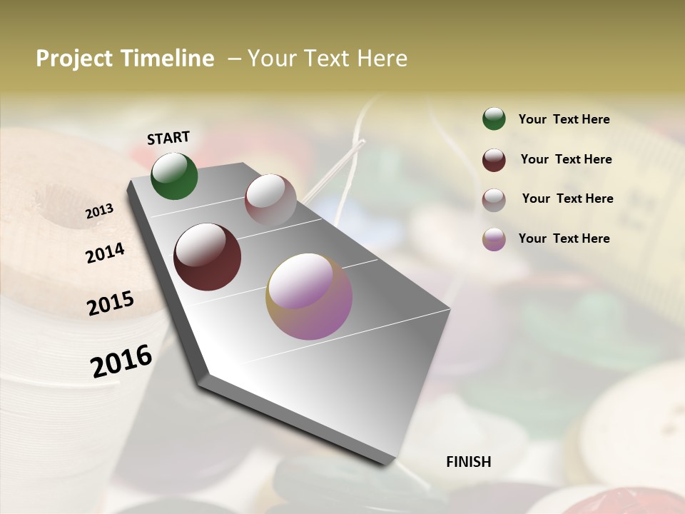 Textiles Craft Thread PowerPoint Template