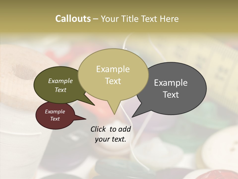 Textiles Craft Thread PowerPoint Template