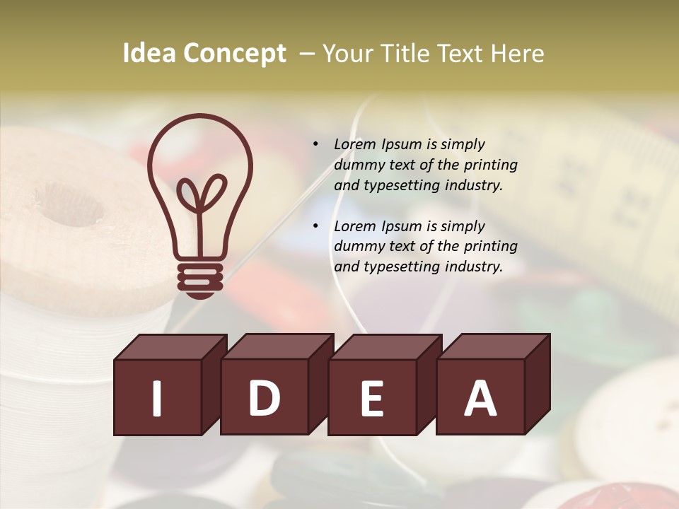 Textiles Craft Thread PowerPoint Template