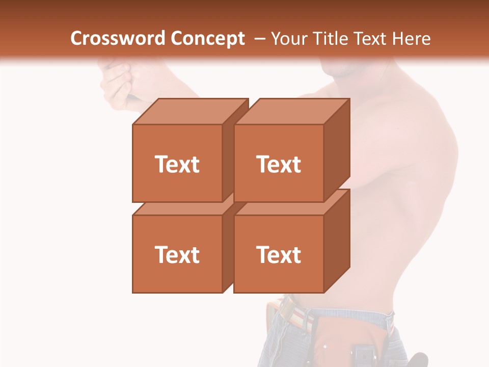 Muscular Jeans Studio PowerPoint Template