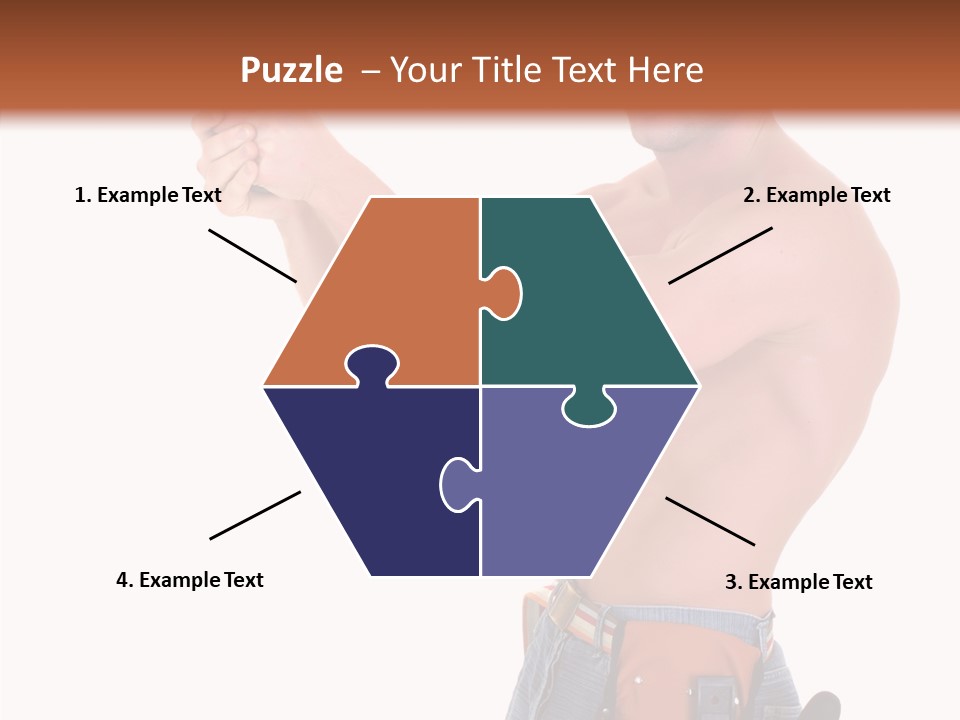 Muscular Jeans Studio PowerPoint Template