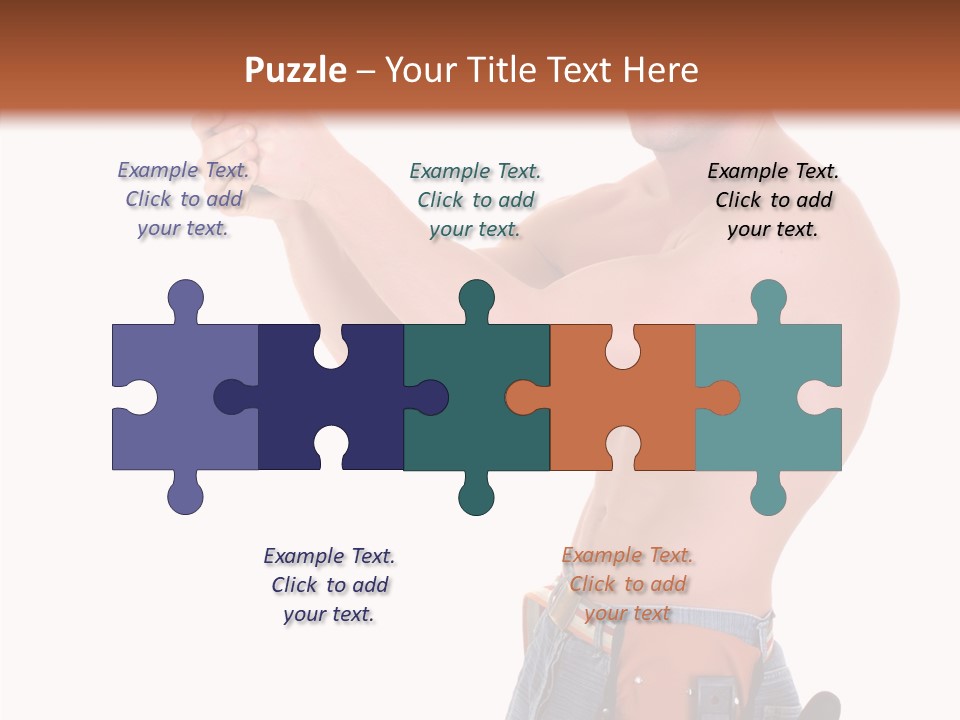 Muscular Jeans Studio PowerPoint Template