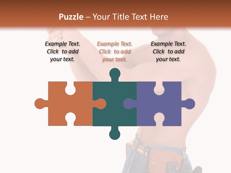 Muscular Jeans Studio PowerPoint Template