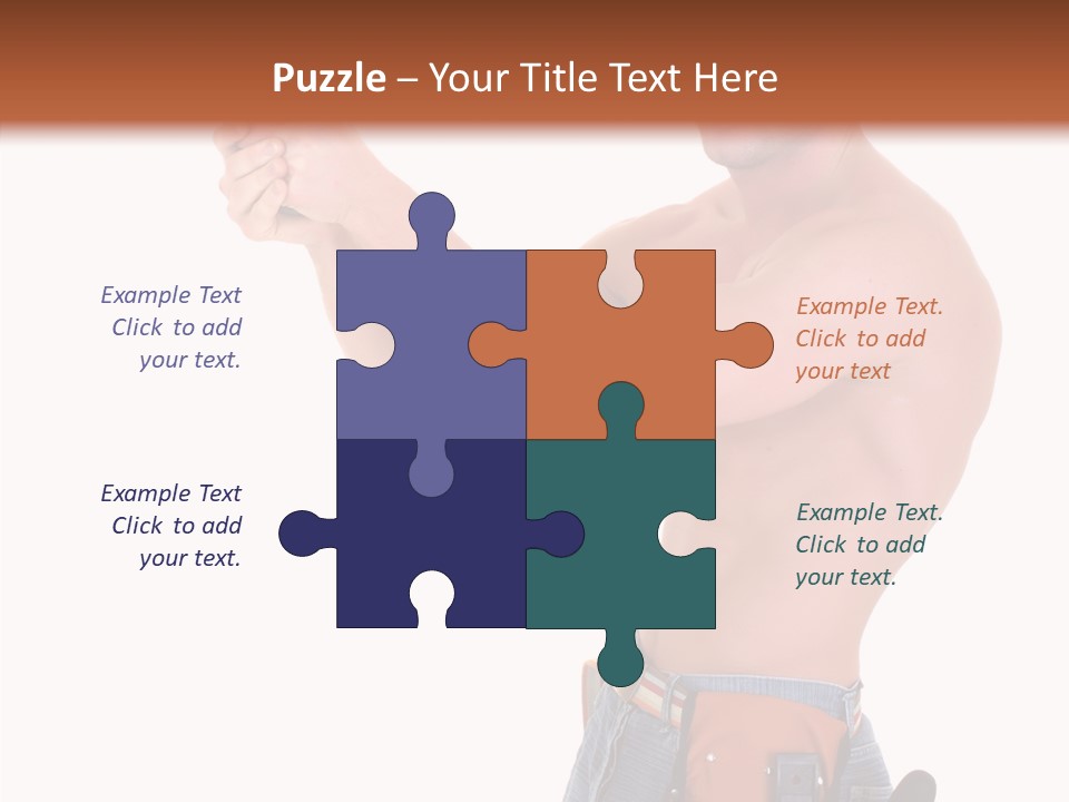 Muscular Jeans Studio PowerPoint Template