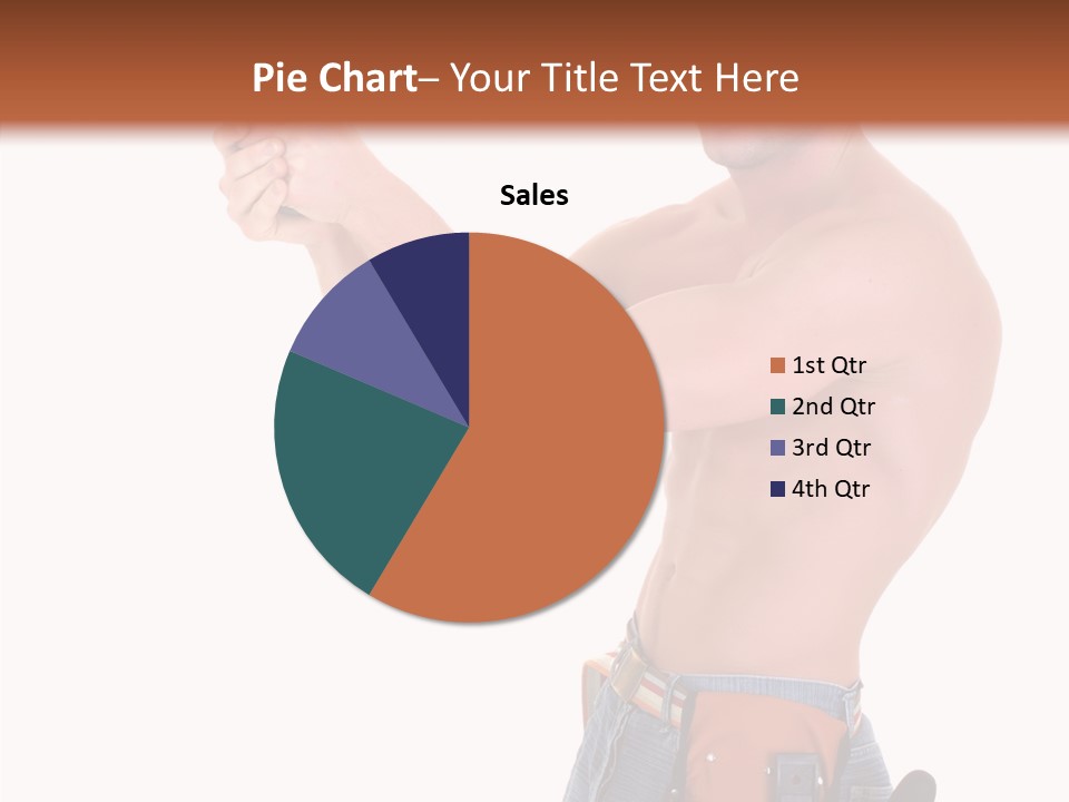 Muscular Jeans Studio PowerPoint Template