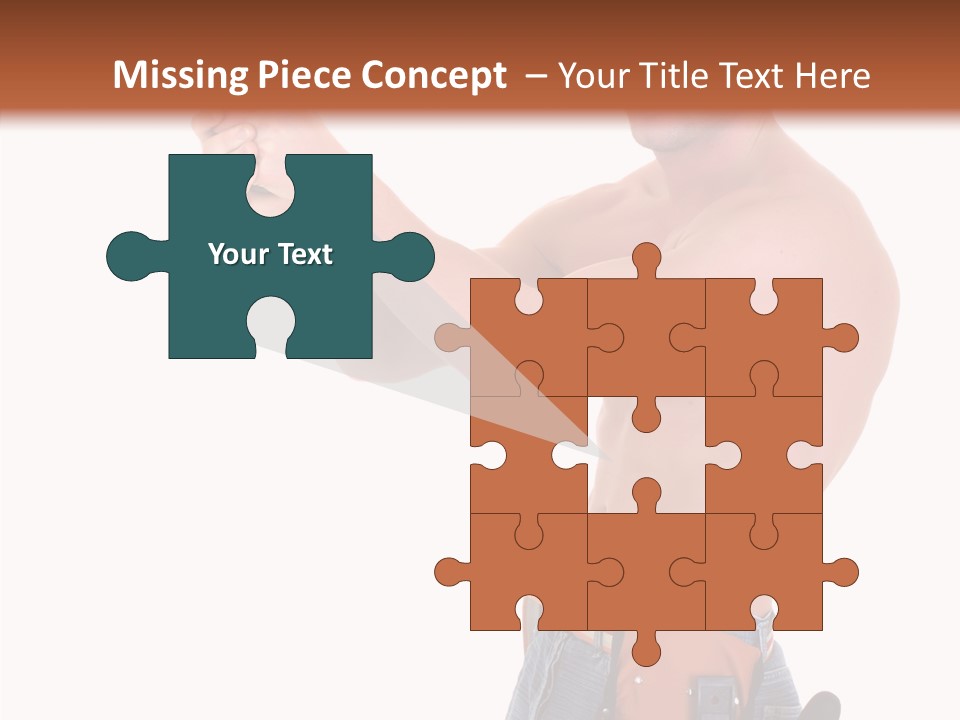 Muscular Jeans Studio PowerPoint Template