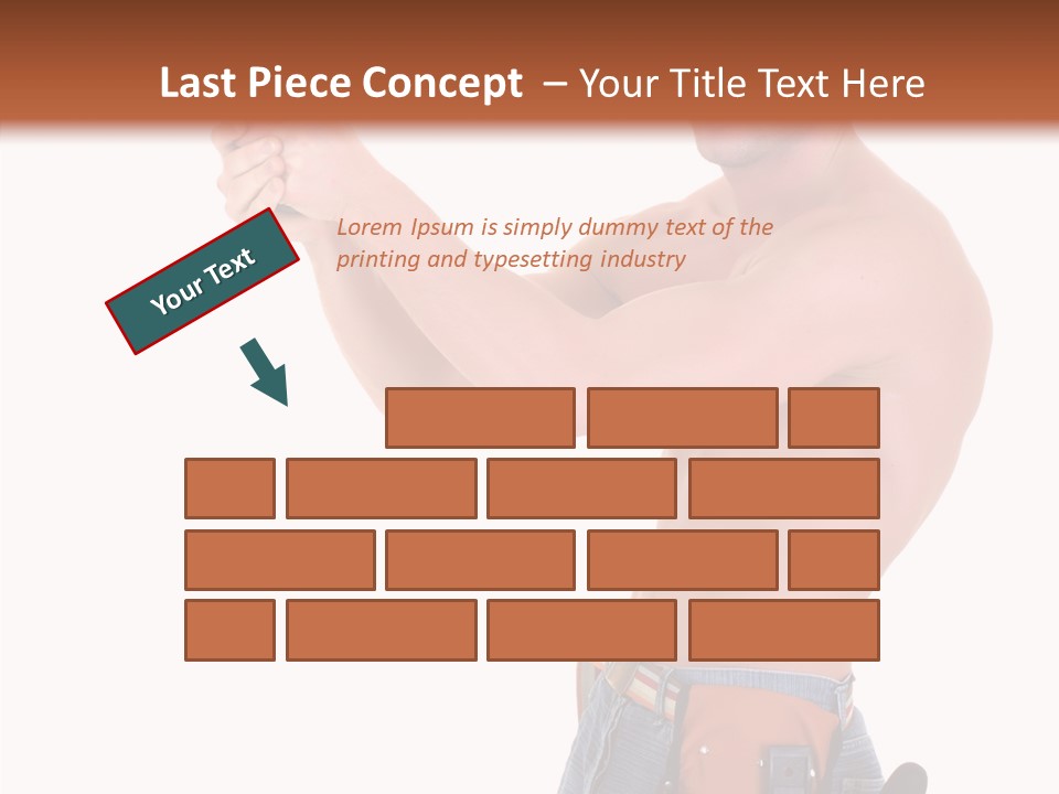 Muscular Jeans Studio PowerPoint Template