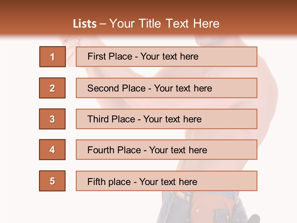 Muscular Jeans Studio PowerPoint Template