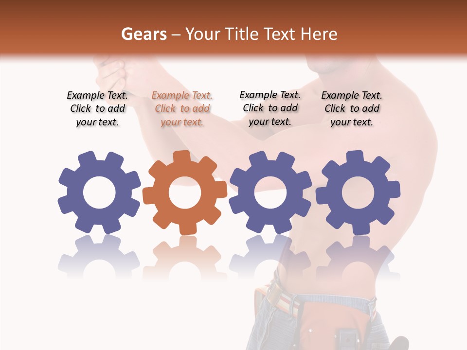 Muscular Jeans Studio PowerPoint Template