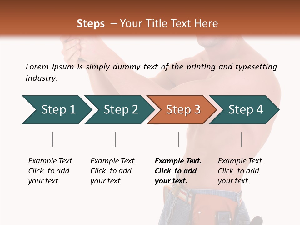 Muscular Jeans Studio PowerPoint Template