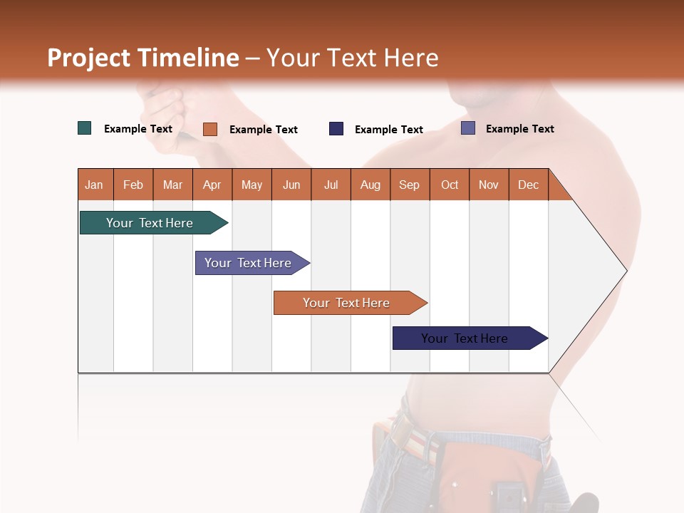 Muscular Jeans Studio PowerPoint Template