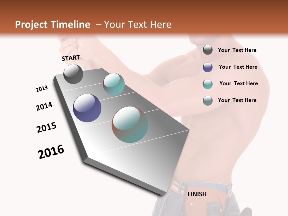 Muscular Jeans Studio PowerPoint Template