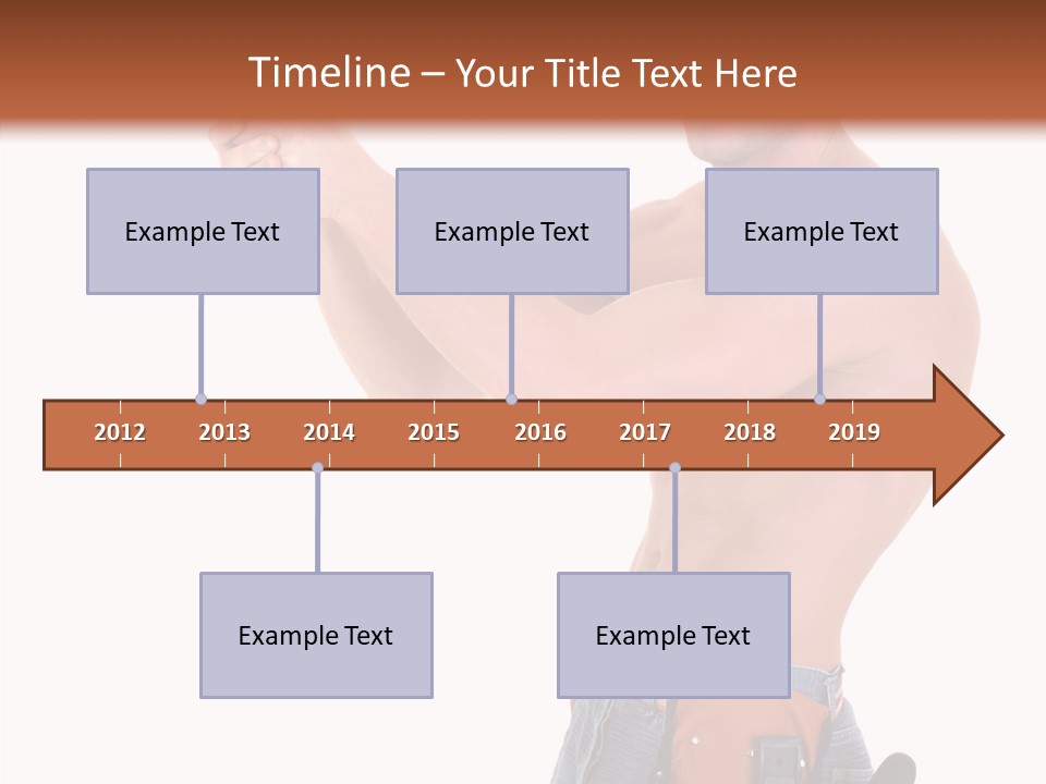 Muscular Jeans Studio PowerPoint Template