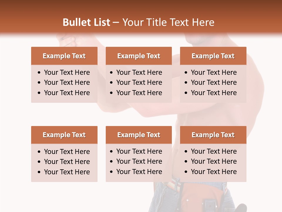 Muscular Jeans Studio PowerPoint Template