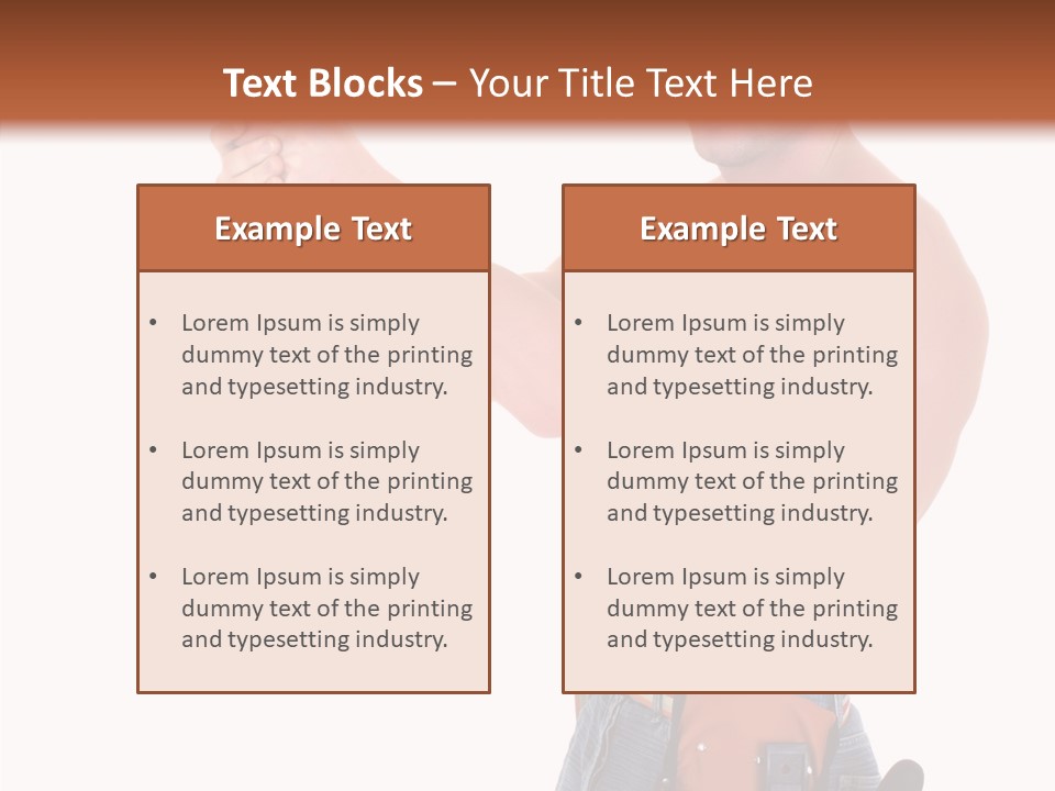 Muscular Jeans Studio PowerPoint Template