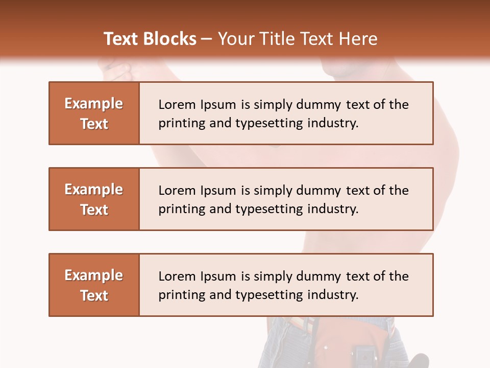 Muscular Jeans Studio PowerPoint Template