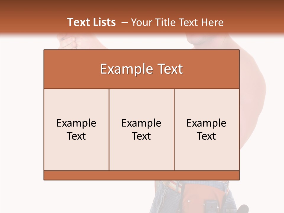 Muscular Jeans Studio PowerPoint Template