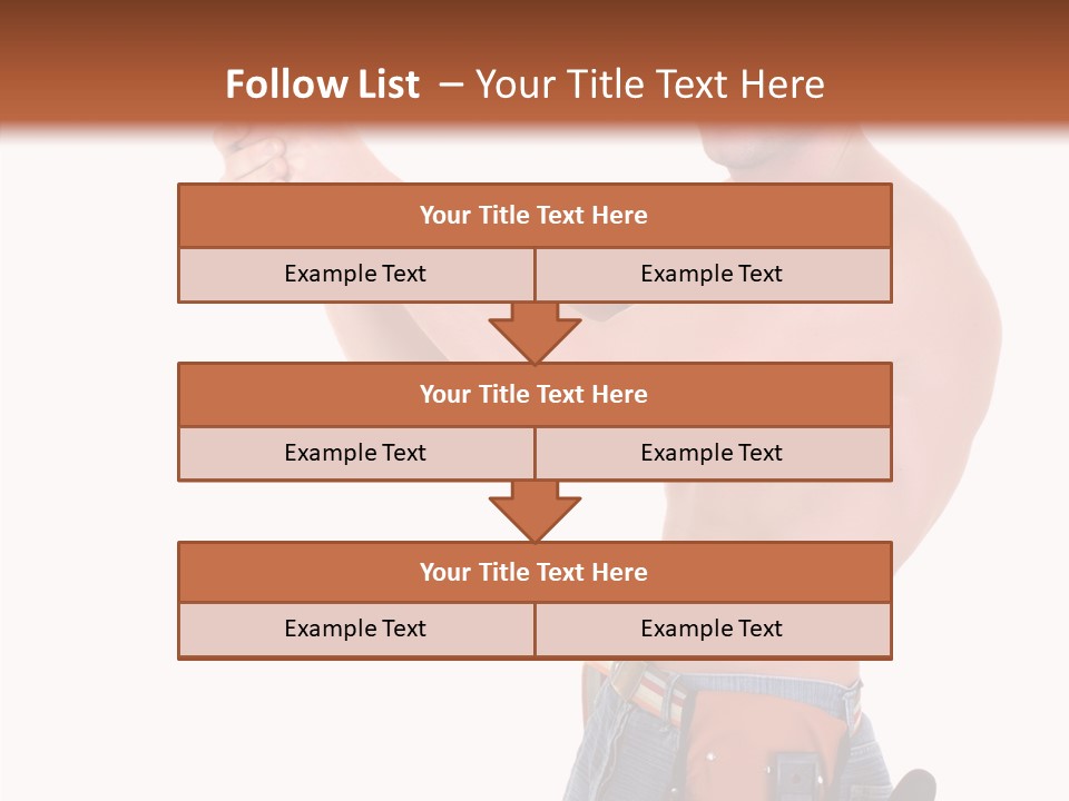 Muscular Jeans Studio PowerPoint Template