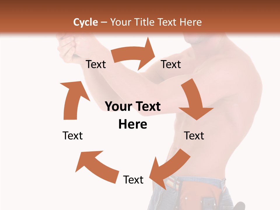 Muscular Jeans Studio PowerPoint Template