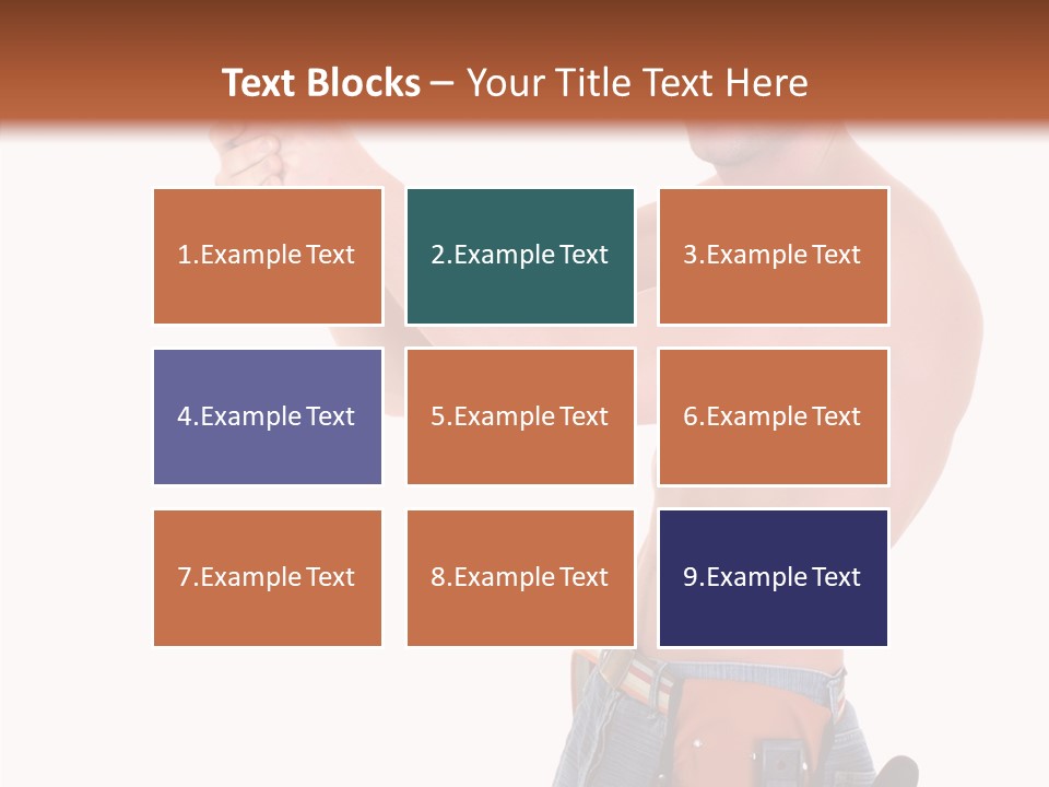 Muscular Jeans Studio PowerPoint Template