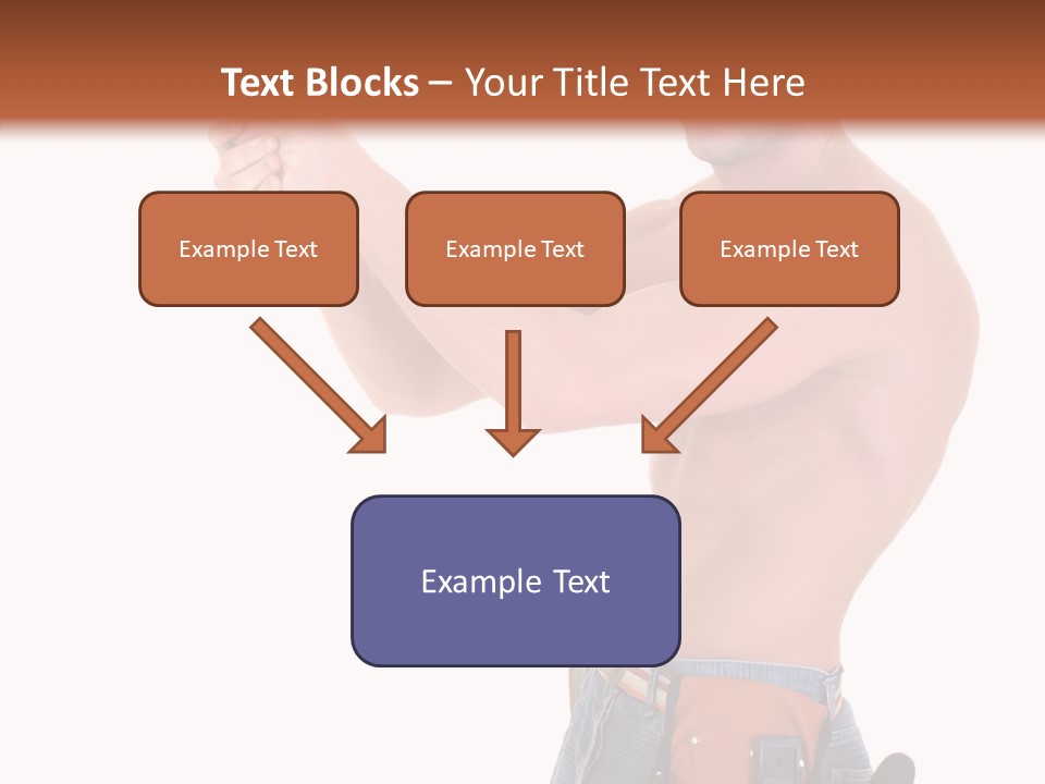 Muscular Jeans Studio PowerPoint Template