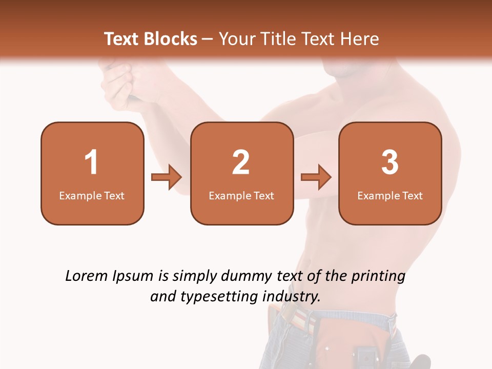 Muscular Jeans Studio PowerPoint Template