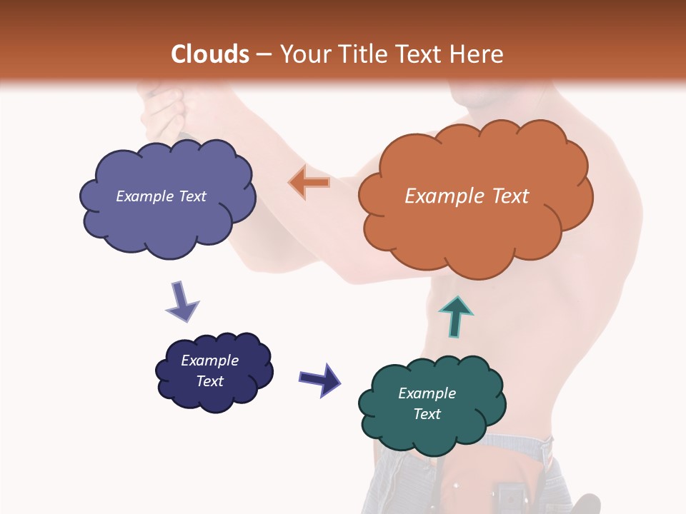 Muscular Jeans Studio PowerPoint Template