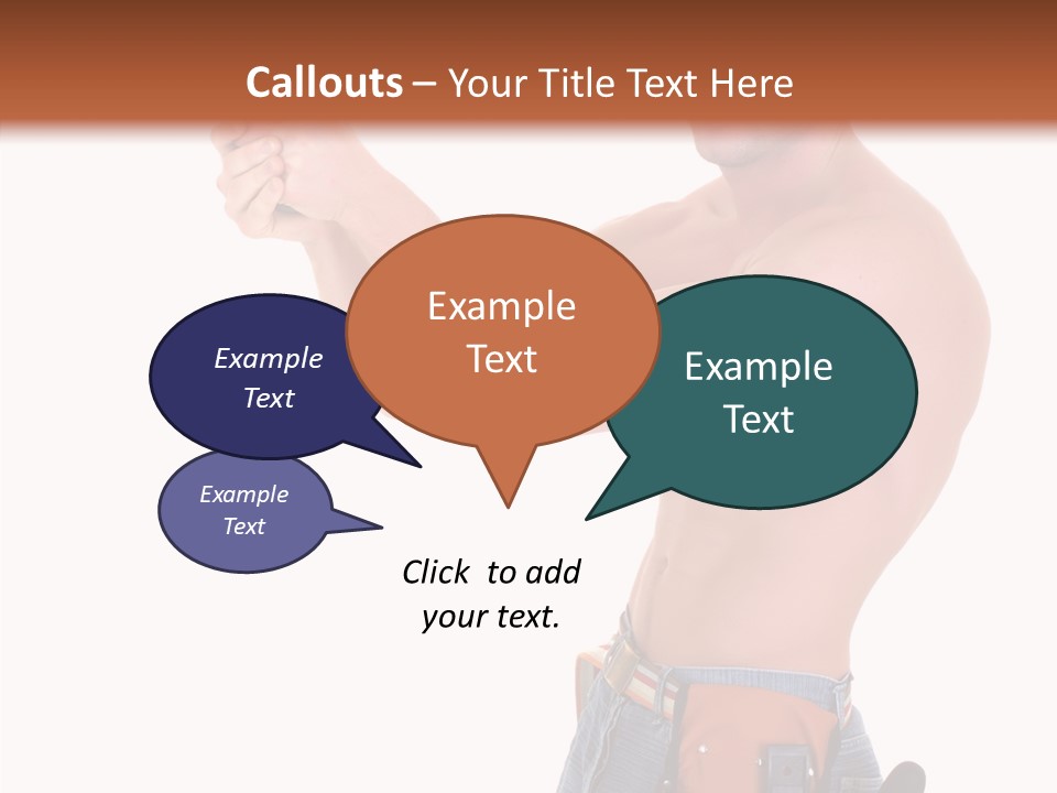 Muscular Jeans Studio PowerPoint Template