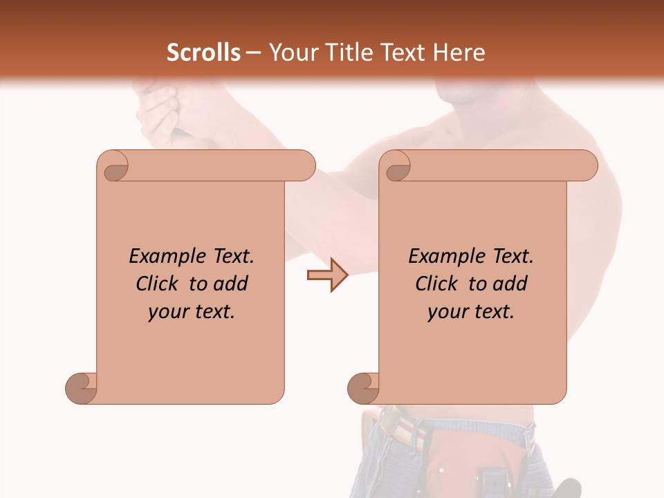 Muscular Jeans Studio PowerPoint Template