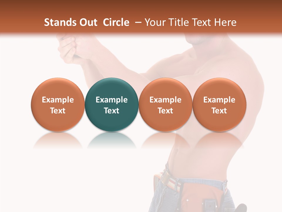 Muscular Jeans Studio PowerPoint Template