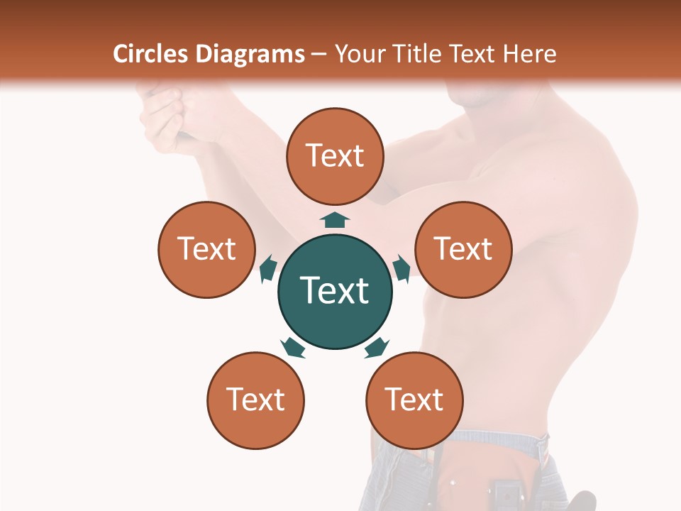 Muscular Jeans Studio PowerPoint Template