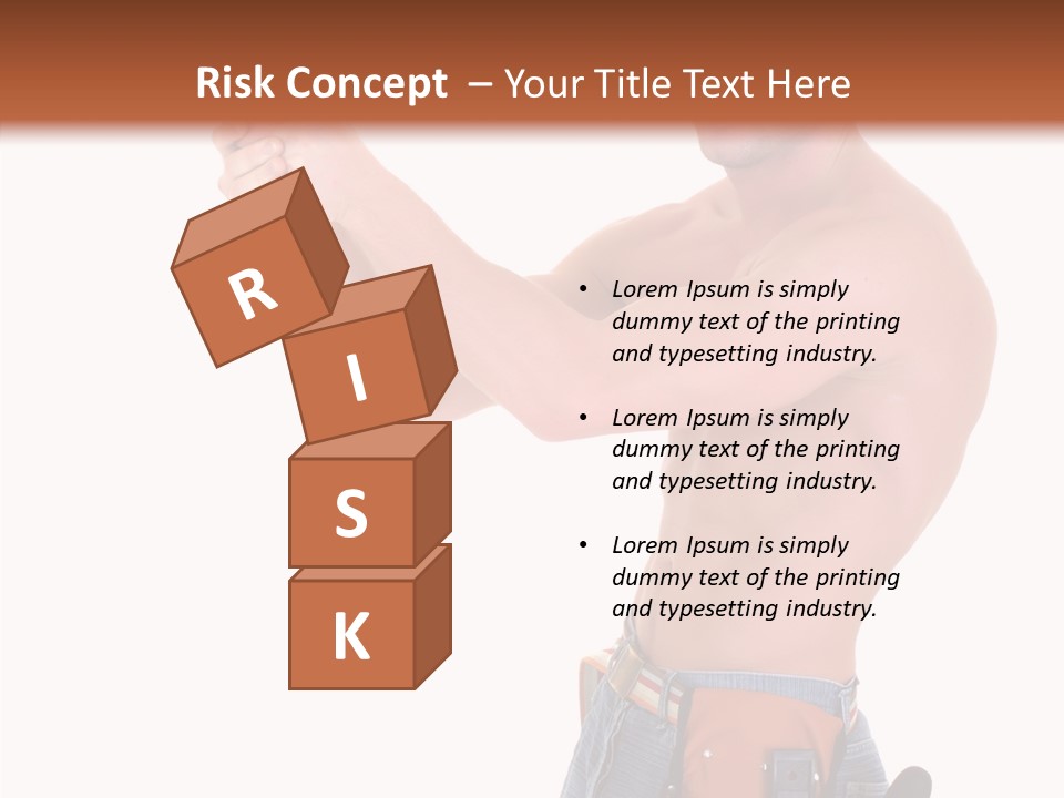 Muscular Jeans Studio PowerPoint Template