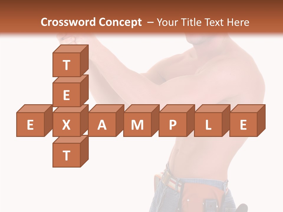 Muscular Jeans Studio PowerPoint Template